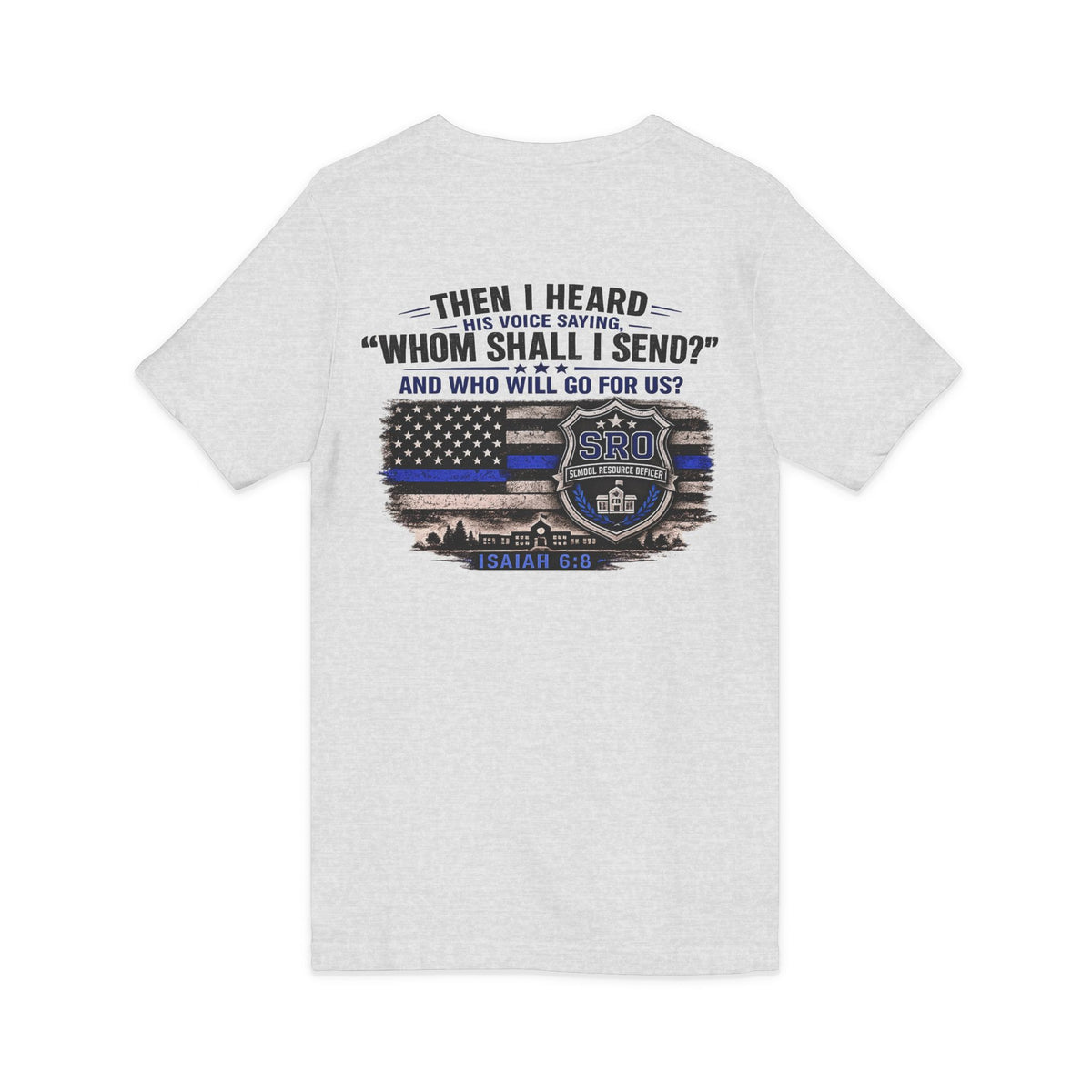 SPOUSE SRO V-Neck Tee — "Then I Heard His Voice Saying Whom Shall I Send"