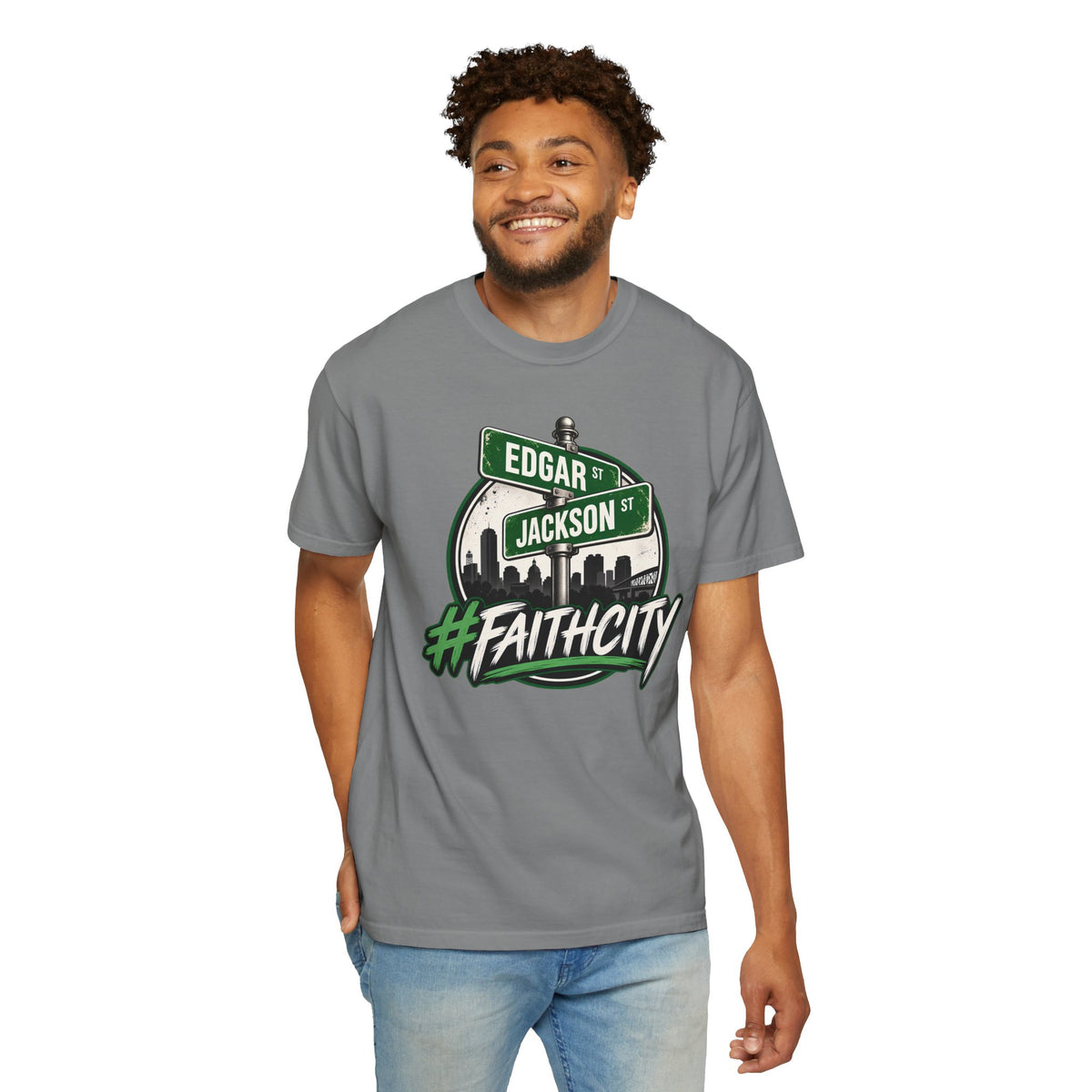 FaithCity Edgar Jackson Street Sign Skyline Tee