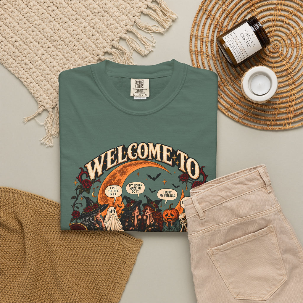Witchy Group Therapy T-Shirt — "Welcome to Witchy Group Therapy" Retro Halloween Tee