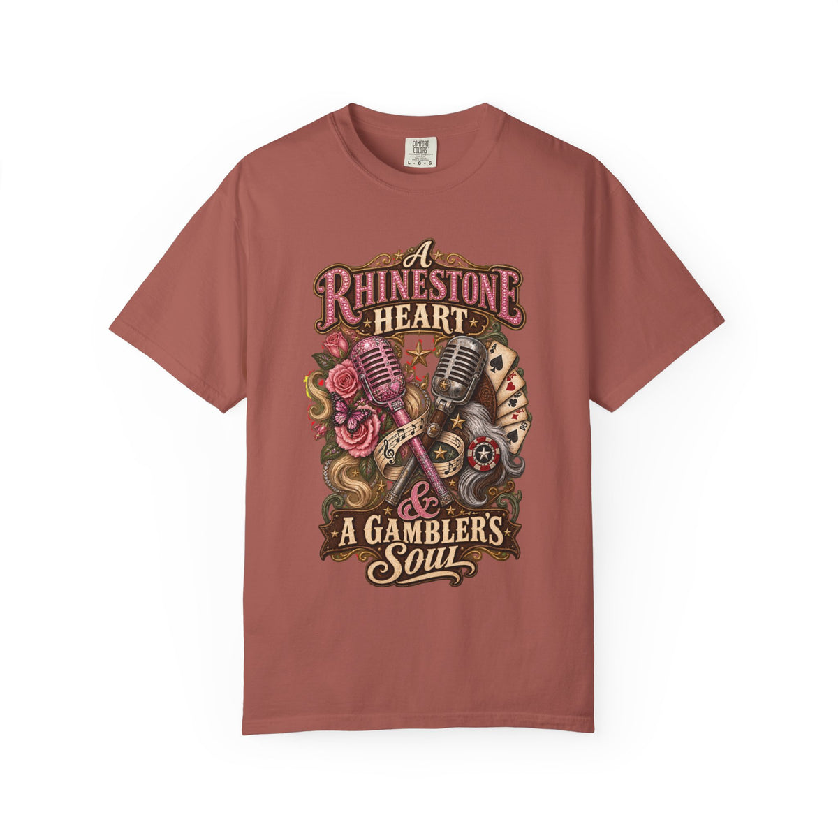 Rhinestone Heart Country Girl T-Shirt Memorial Dolly