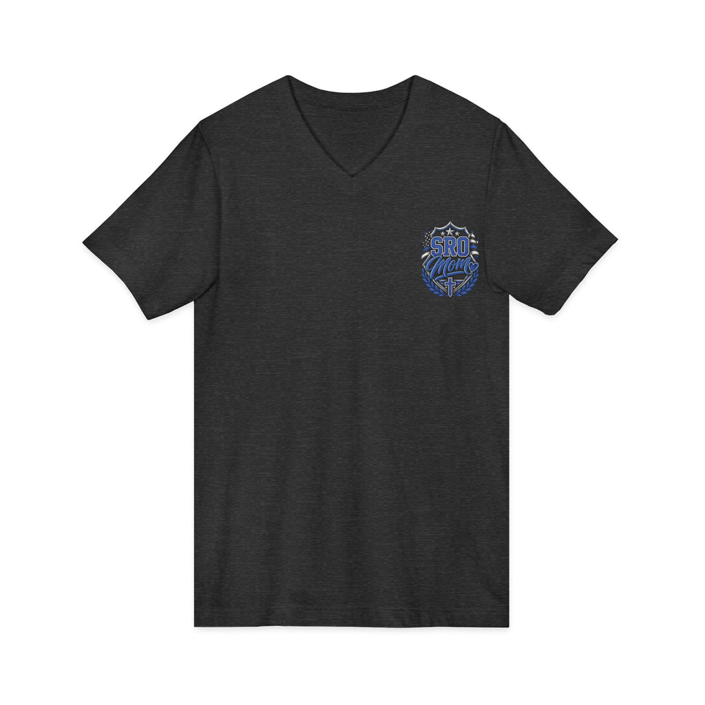 MOM SRO Thin Blue Line V-Neck Tee — "Then I Heard 'Whom Shall I Send?'"