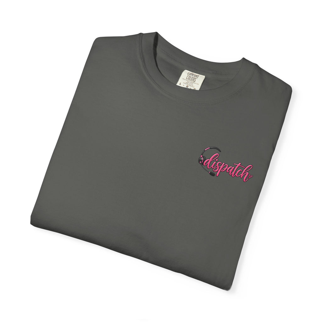 911 Dispatch Pink Ribbon T‑Shirt — Breast Cancer Awareness Dispatcher Tee