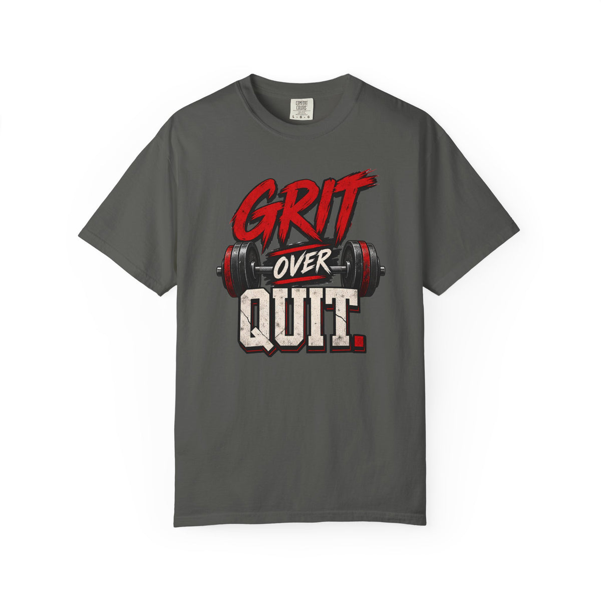 Grit Over Quit TShirt Motivational Weightlifting Gym Tee