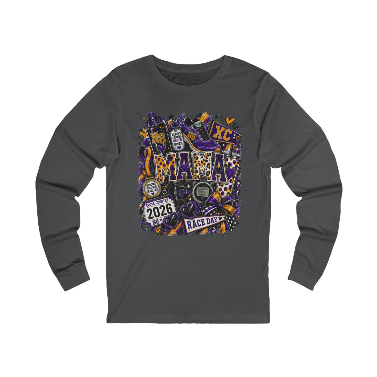 Mama Cross Country Race Day 2026 Long Sleeve Tee