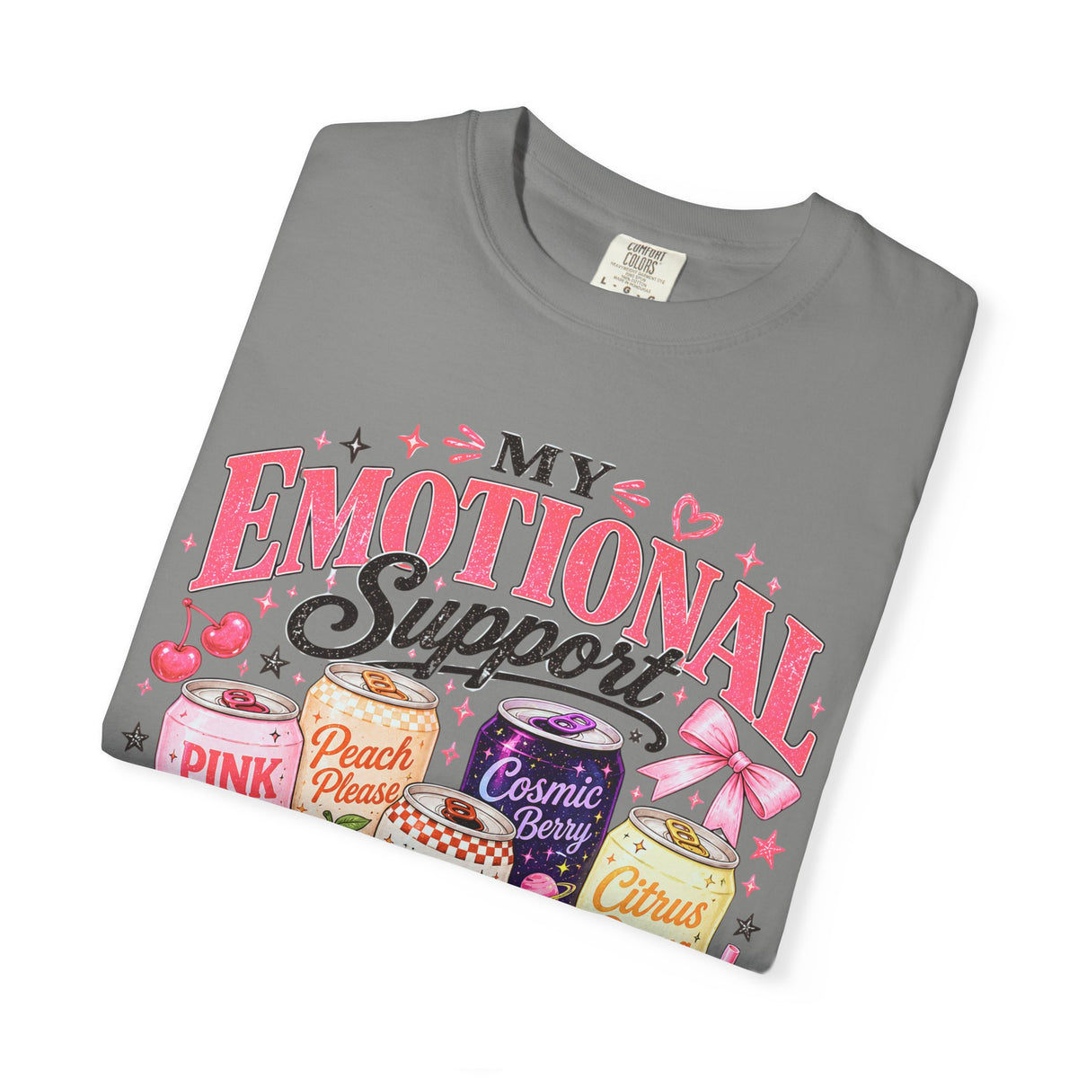 Emotional Support Energy Drinks T-Shirt — Vintage Candy Soda Graphic Tee
