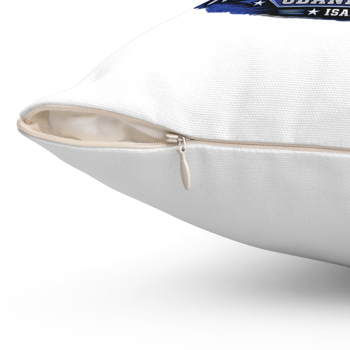 SRO Tribute Pillow — “Here Am I, Send Me” Blue School Resource Officer Throw Pillow