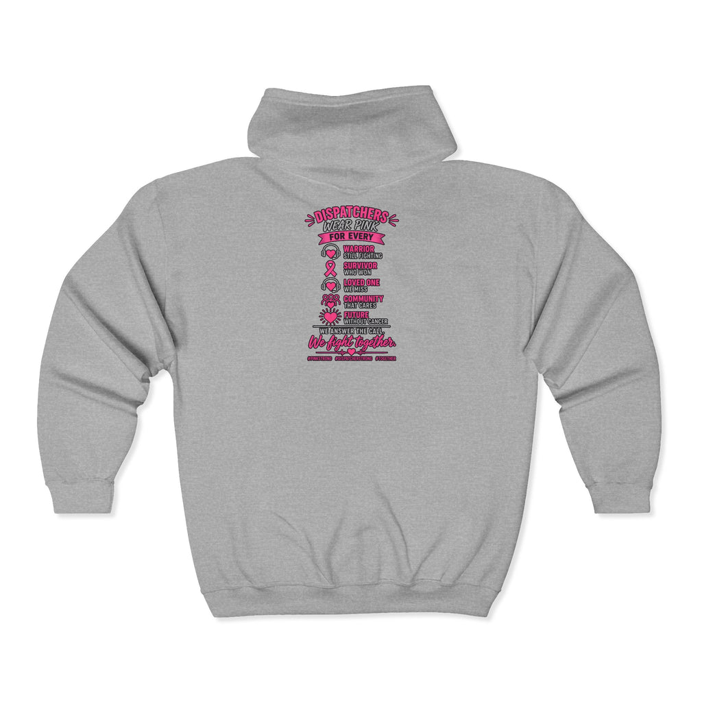Full Zip Hoodie Pink Breast Cancer Support