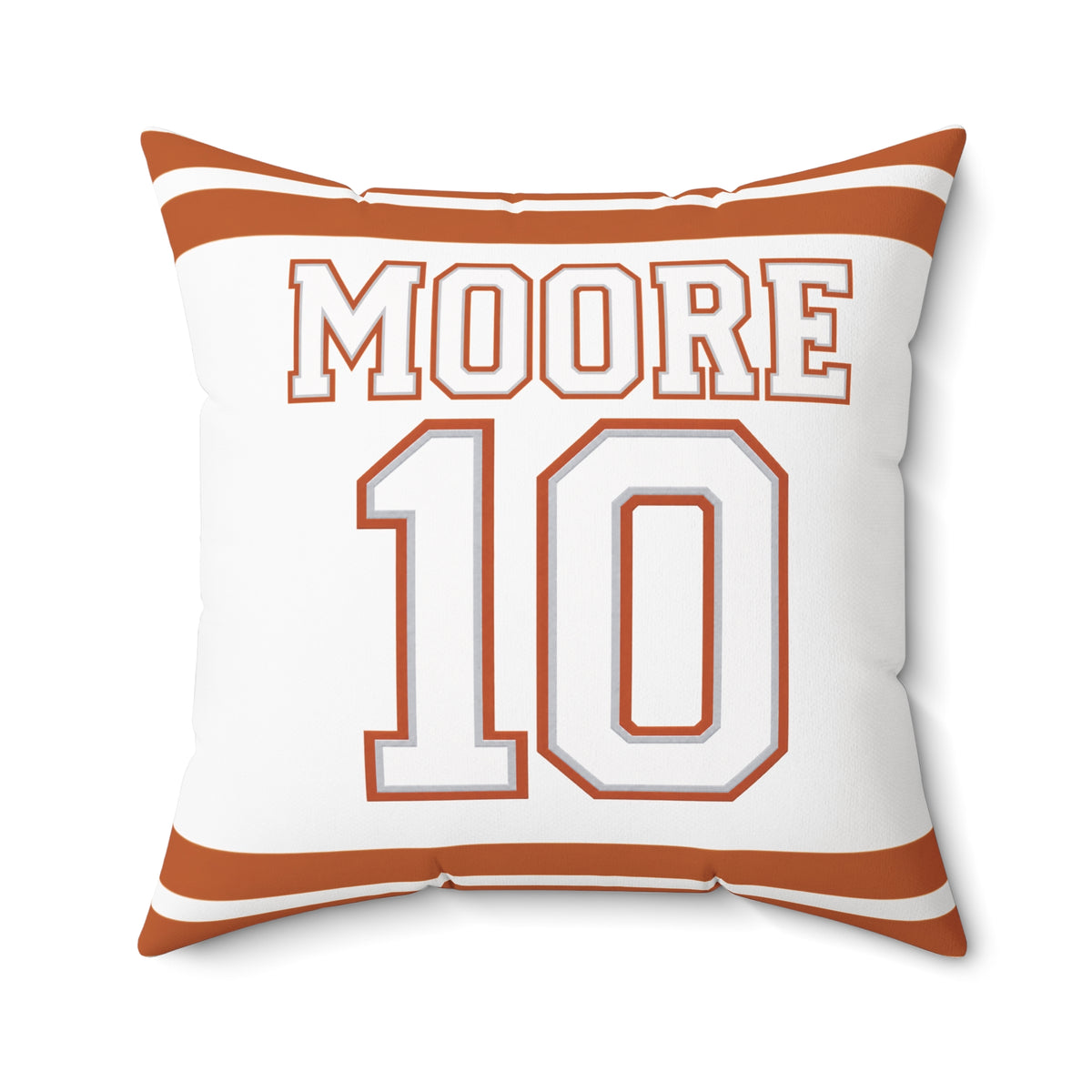 Personalized Sports Jersey Pillow Moore 10 Number Throw Pillow