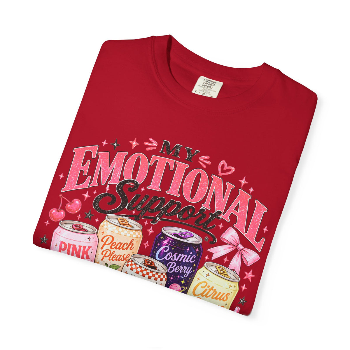 Emotional Support Energy Drinks T-Shirt — Vintage Candy Soda Graphic Tee