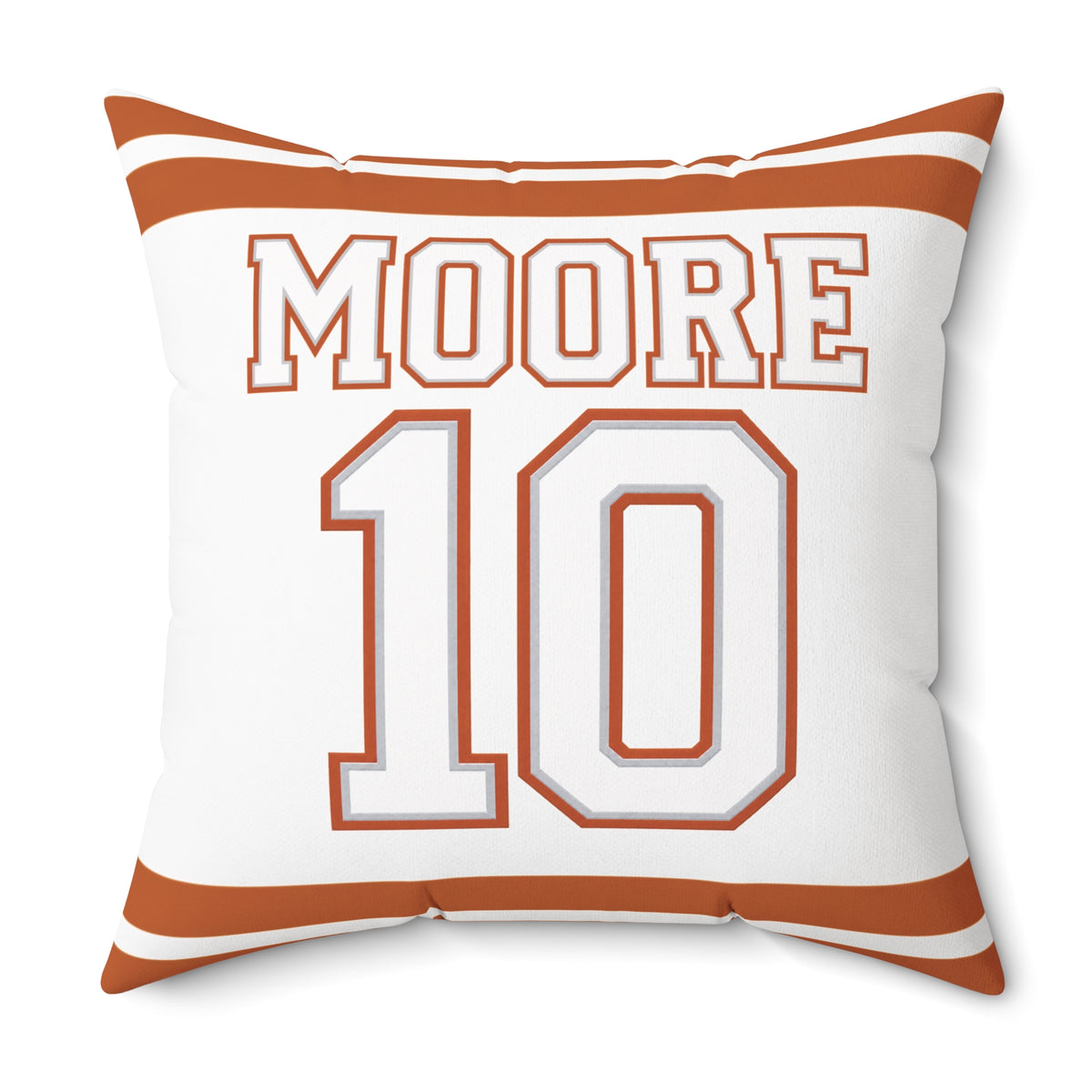 Personalized Sports Jersey Pillow Moore 10 Number Throw Pillow