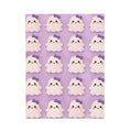 Bow Girl™ Ghost Velveteen Plush Blanket - Purple