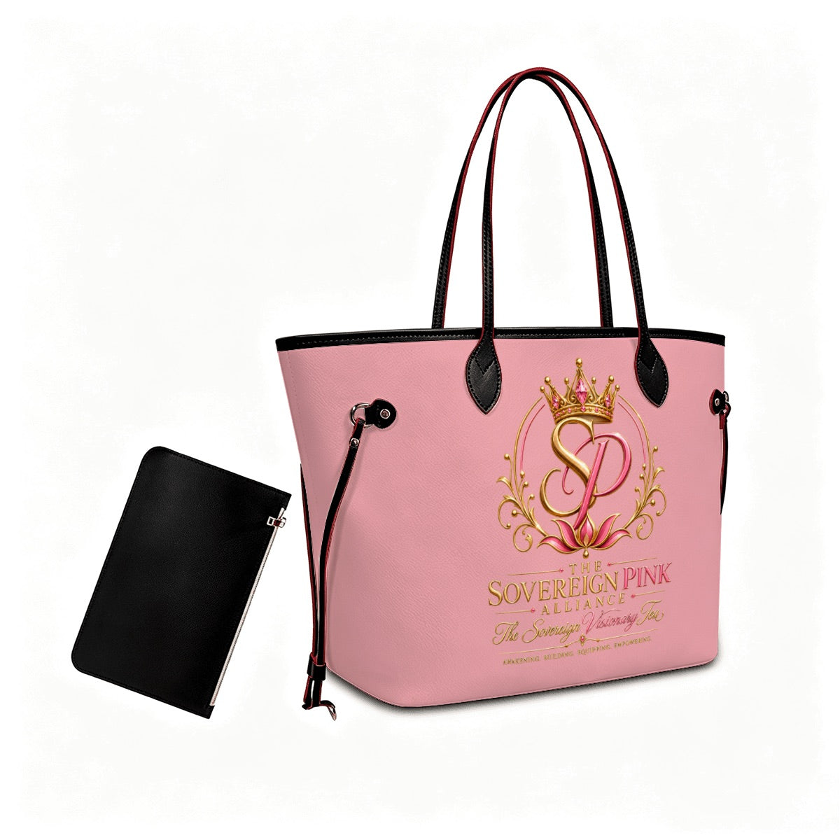 PU Leather Tote Bag with Mini Destined for More
