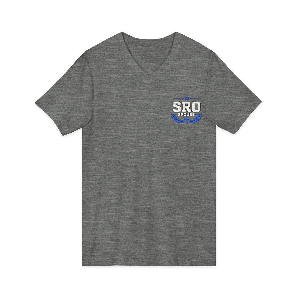 SPOUSE SRO V-Neck Tee — "Then I Heard His Voice Saying Whom Shall I Send"