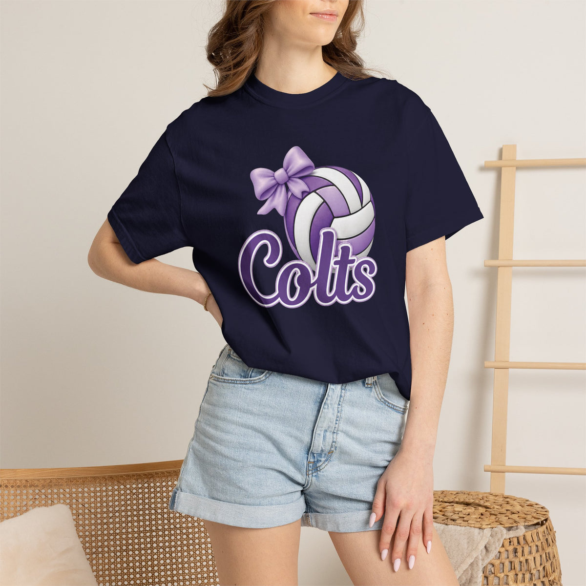 Colts Volleyball Purple Tee
