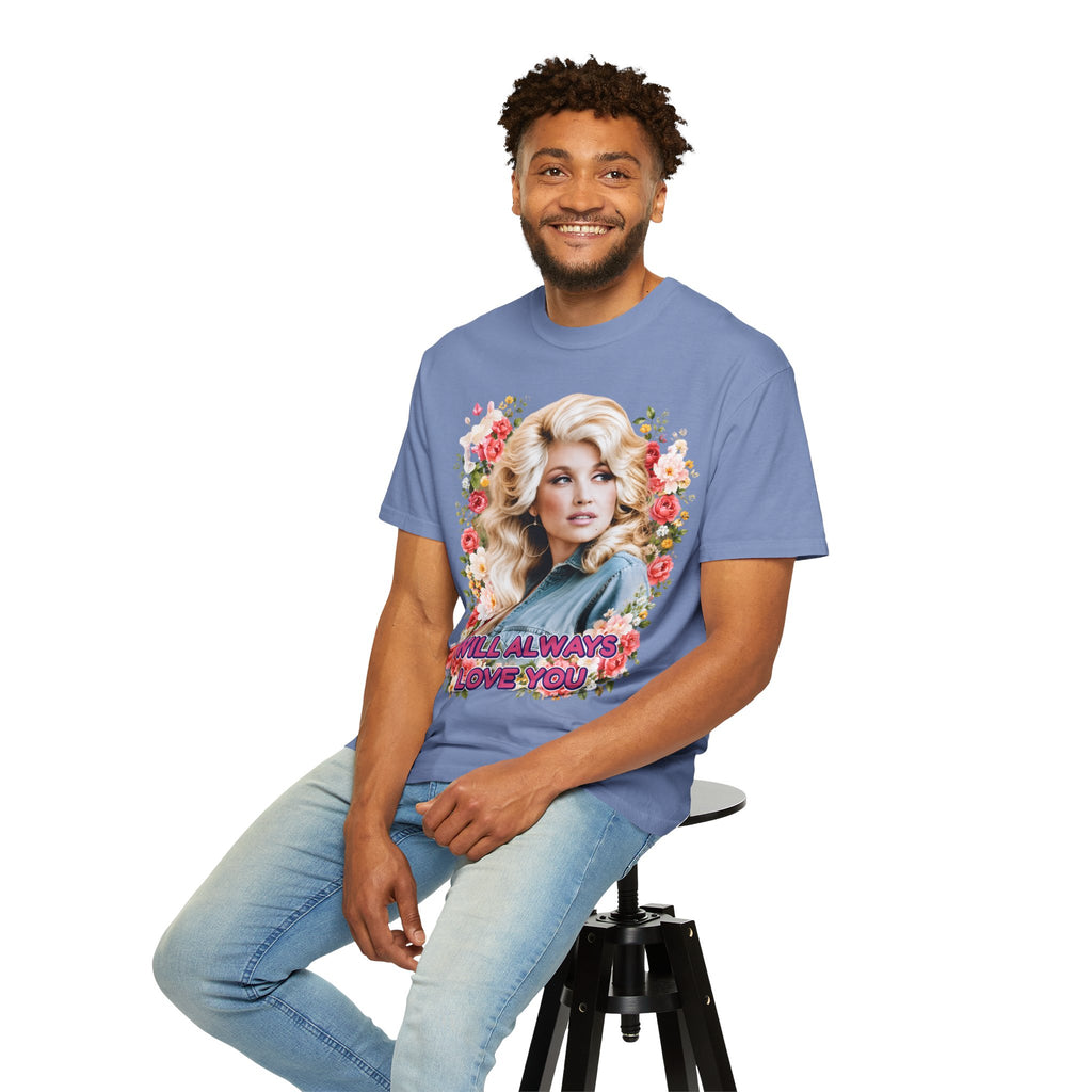 Graphic Tee Retro Floral Portrait I Will Always Love You