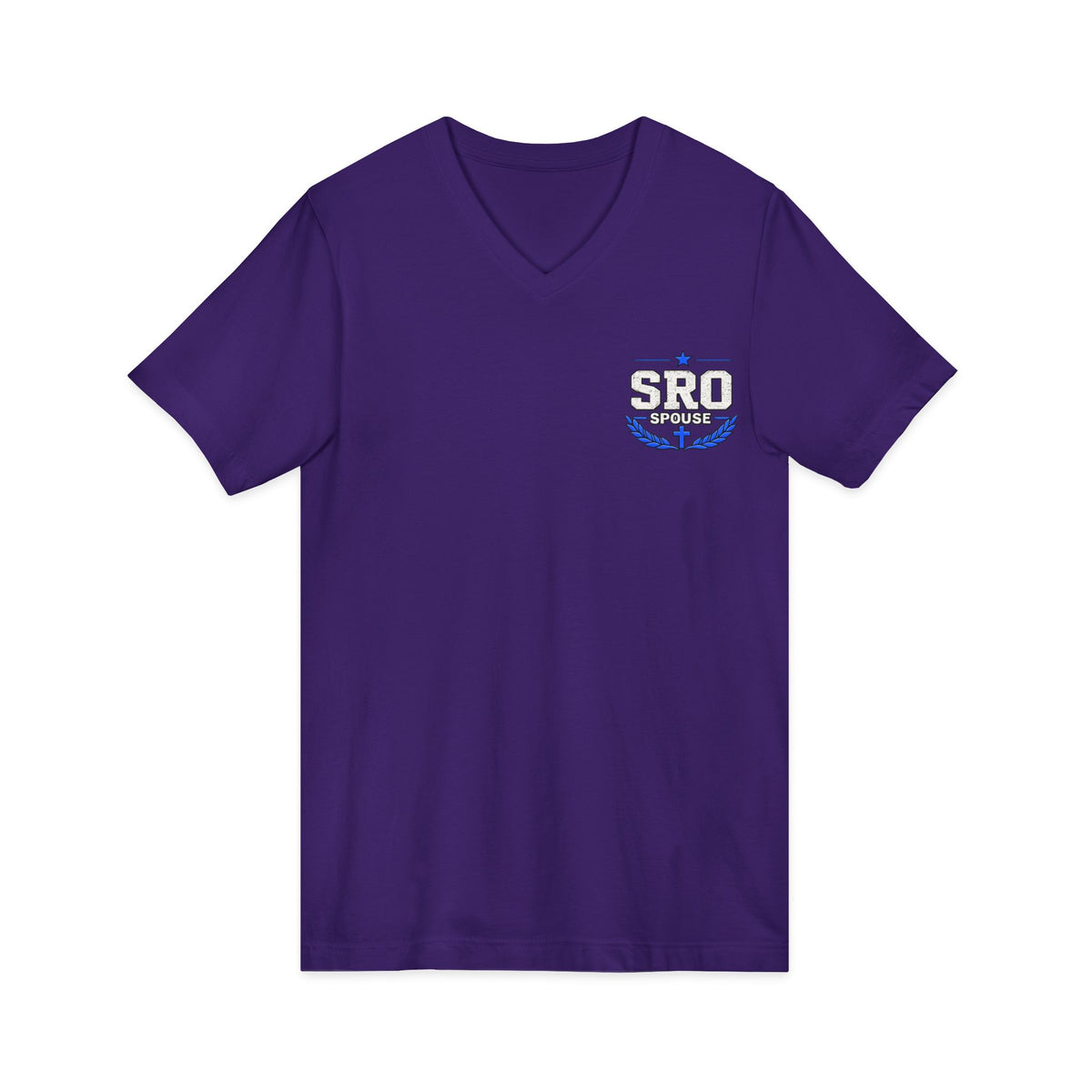SPOUSE SRO V-Neck Tee — "Then I Heard His Voice Saying Whom Shall I Send"
