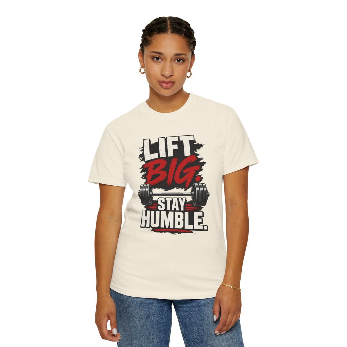 Lift Big Stay Humble TShirt Motivational Gym Workout Tee