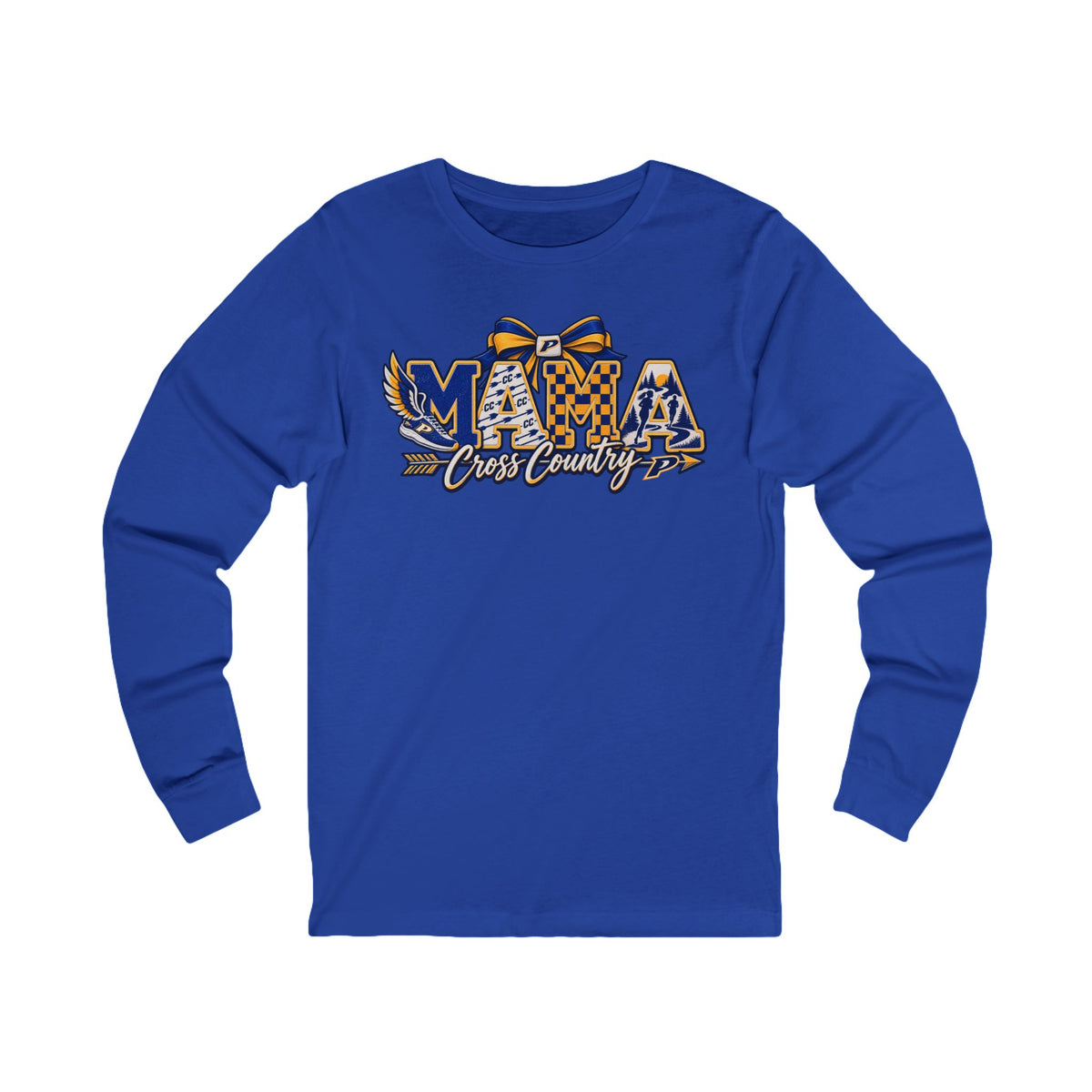 Mama Cross Country Long Sleeve Tee - Mom Runner Gift