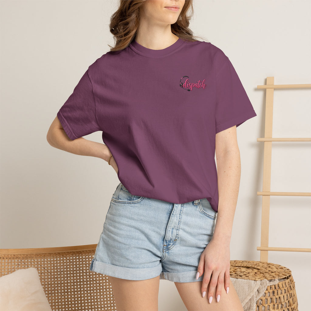 911 Dispatch Pink Ribbon T‑Shirt — Breast Cancer Awareness Dispatcher Tee