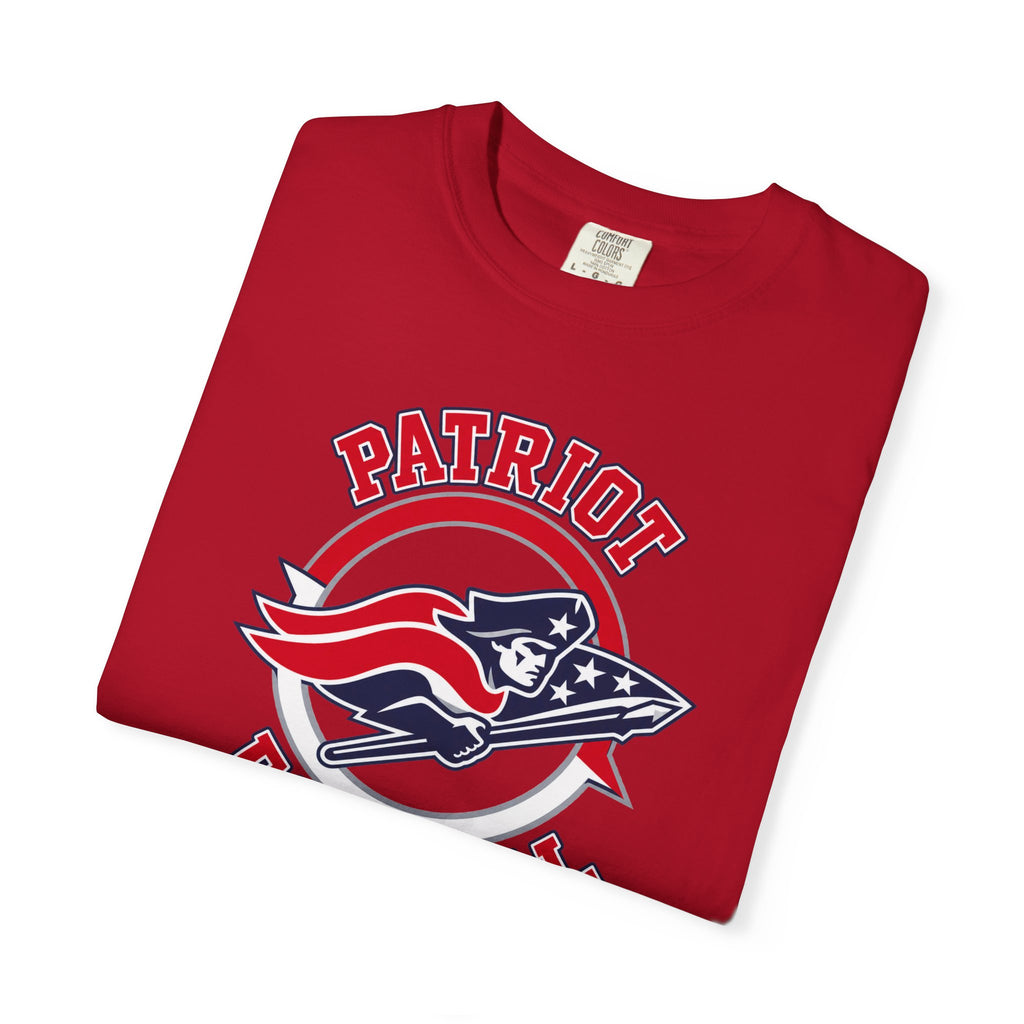 Patriot Football Tee — Vintage American Flag Helmet Crewneck