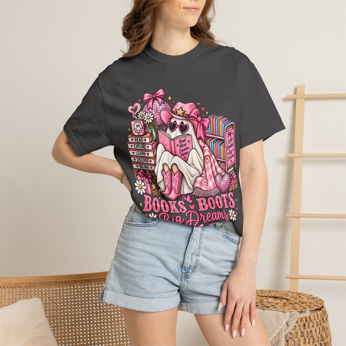 Books & Boots Cozy Reading T-Shirt