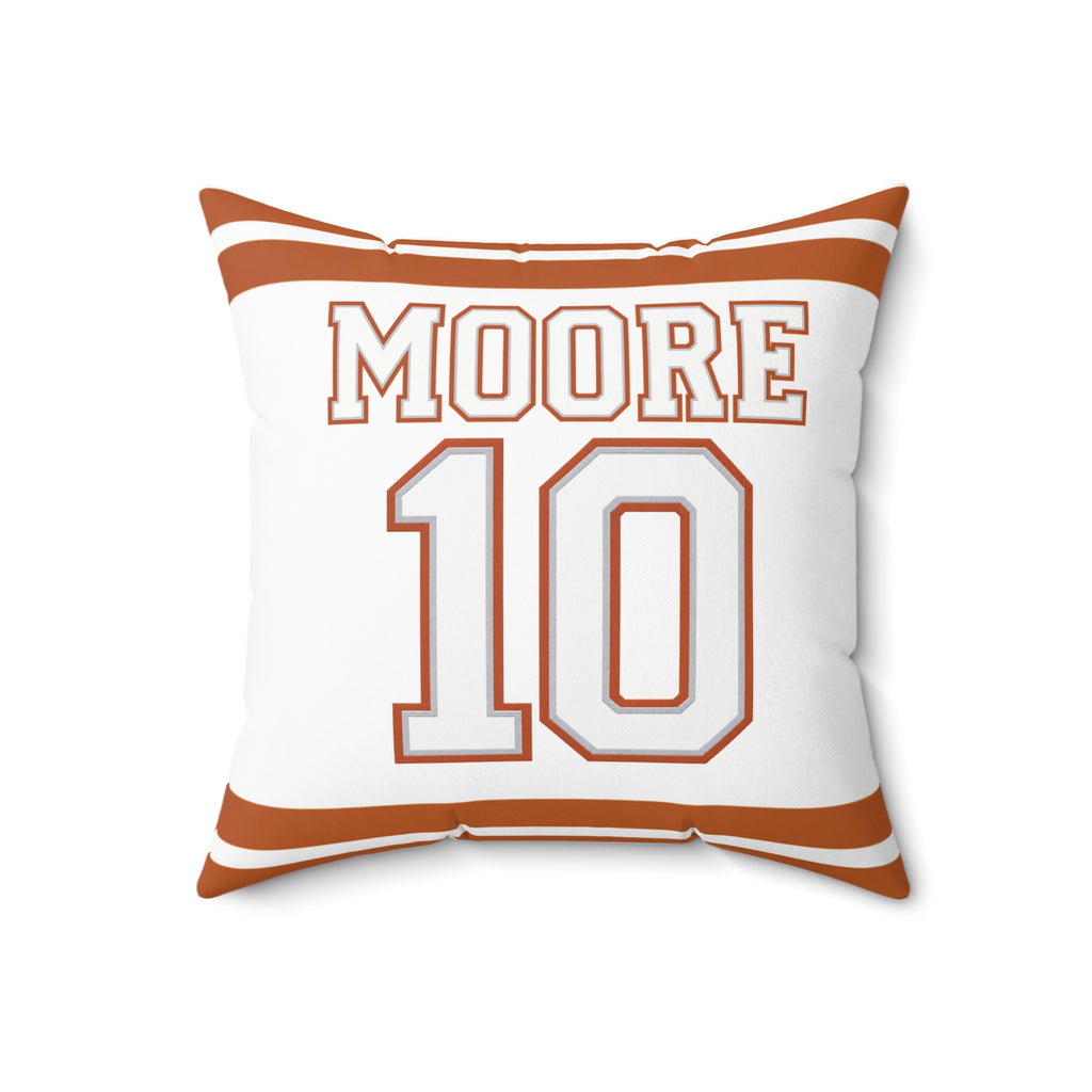Personalized Sports Jersey Pillow Moore 10 Number Throw Pillow