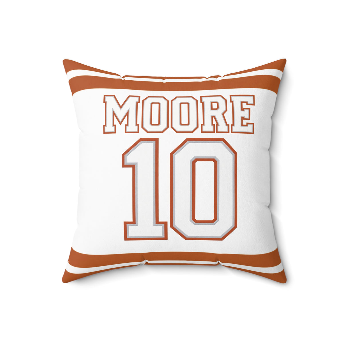 Personalized Sports Jersey Pillow Moore 10 Number Throw Pillow