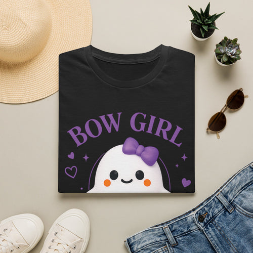 Bow Girl™ Ghost T-Shirt — Cute Kawaii Bow Puppy Tee