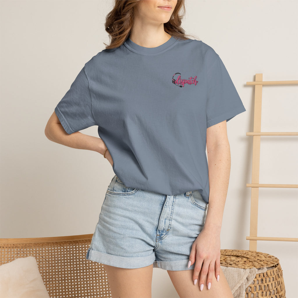 911 Dispatch Pink Ribbon T‑Shirt — Breast Cancer Awareness Dispatcher Tee