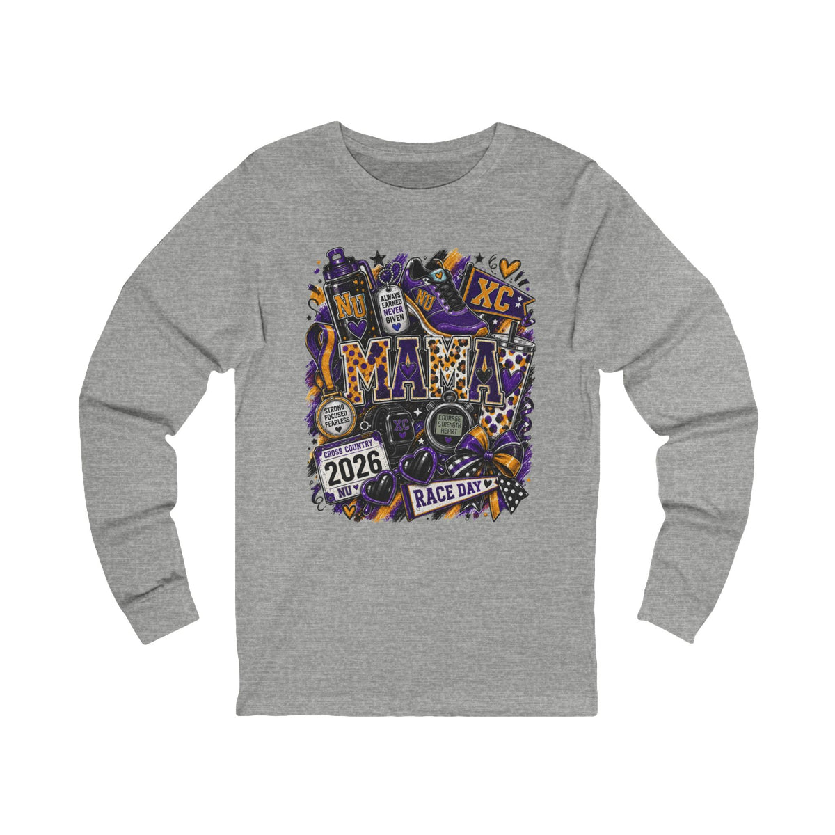 Mama Cross Country Race Day 2026 Long Sleeve Tee