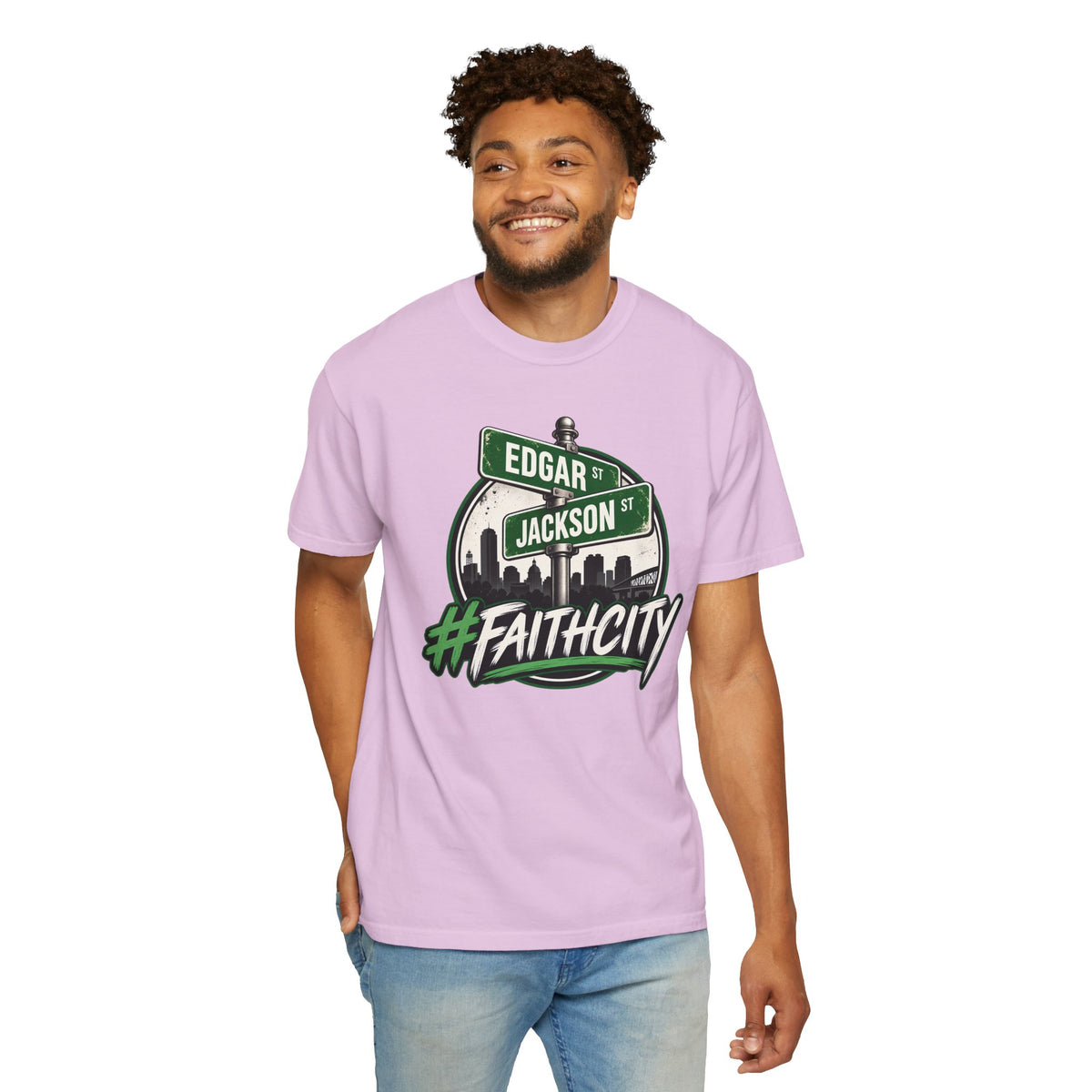 FaithCity Edgar Jackson Street Sign Skyline Tee