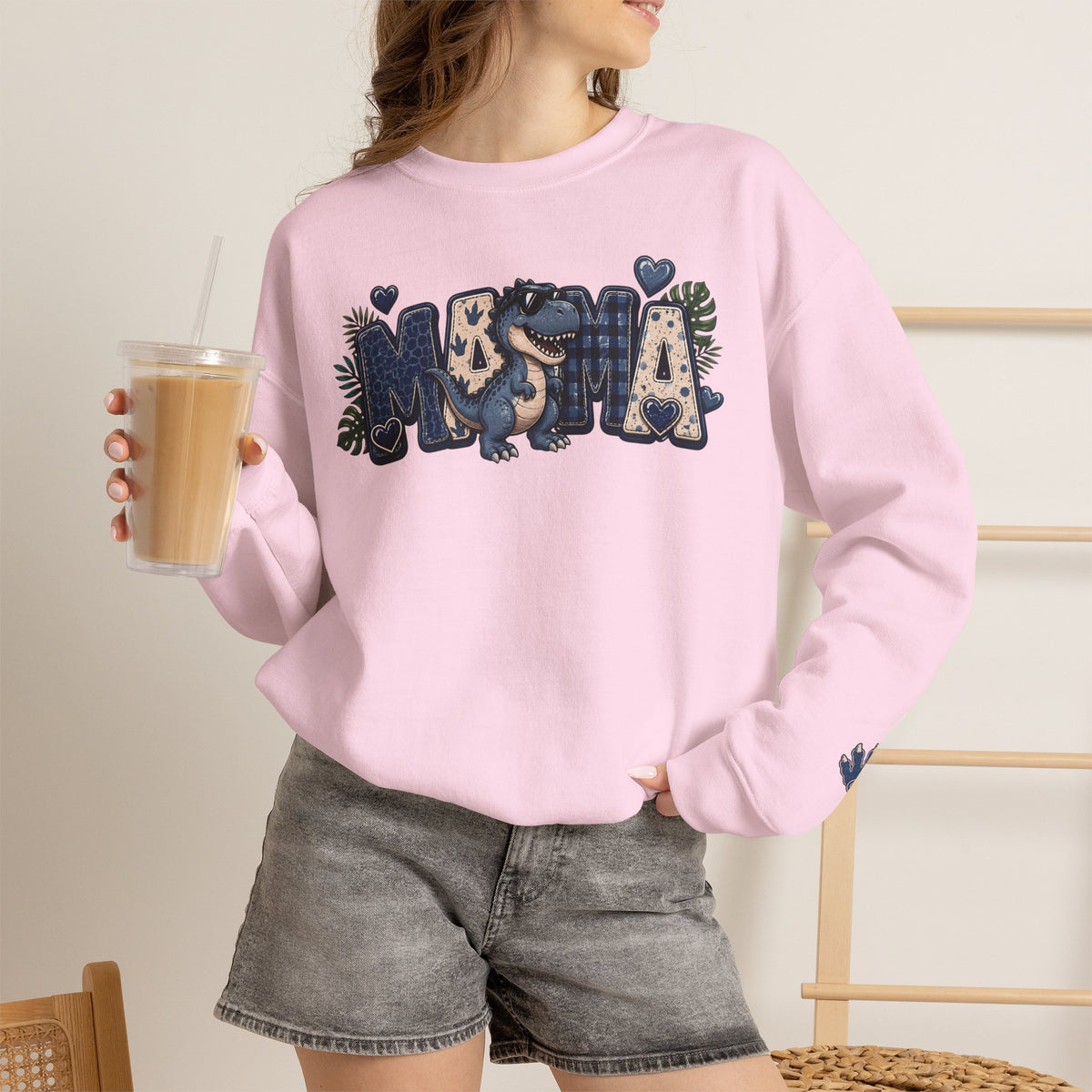 MAMA Crewneck Sweatshirt (personalized) BOY DINO - BECKETT