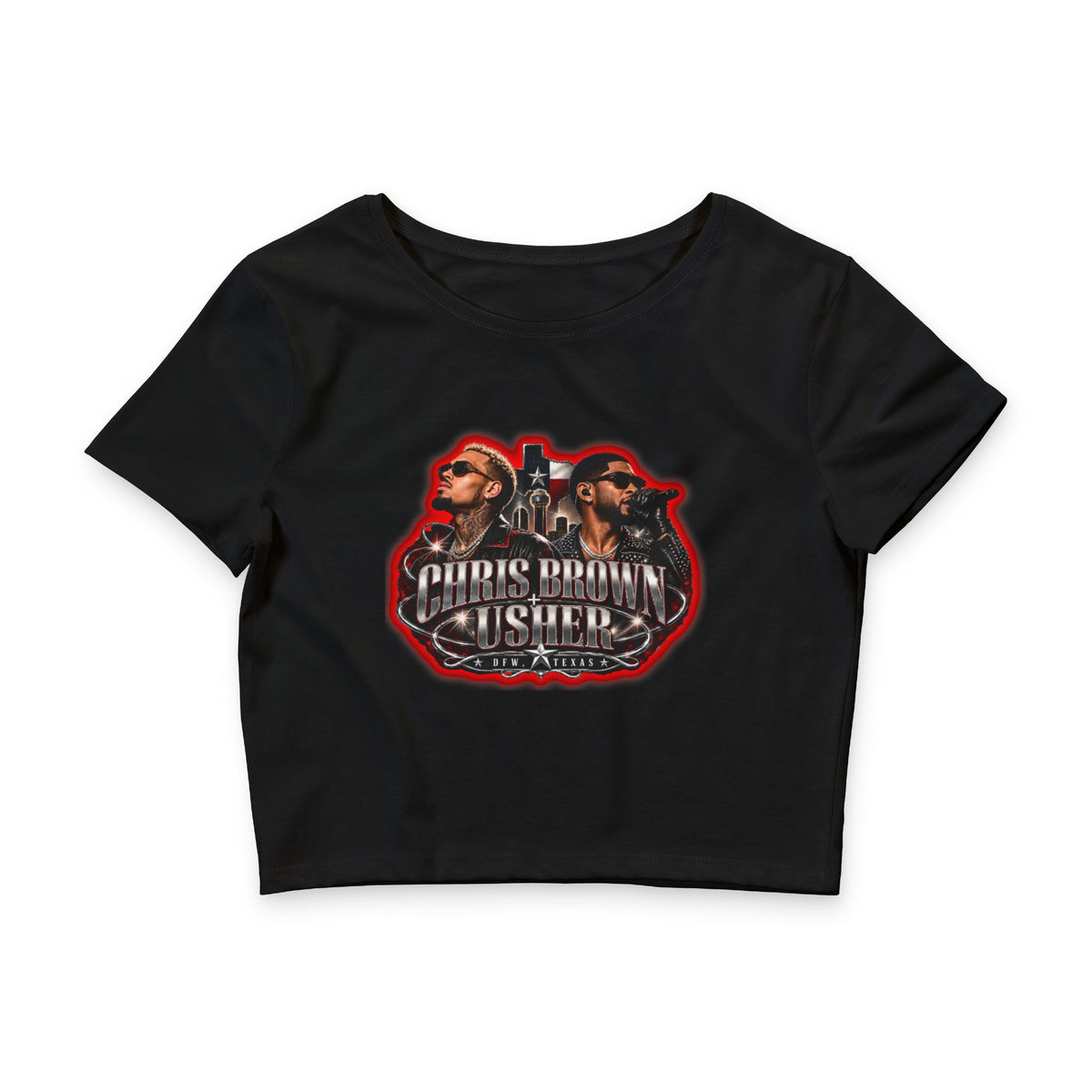 Chris Brown/Usher Women’s Poly-Cotton Crop Tee