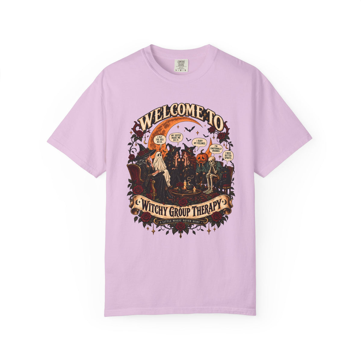 Witchy Group Therapy T-Shirt — "Welcome to Witchy Group Therapy" Retro Halloween Tee
