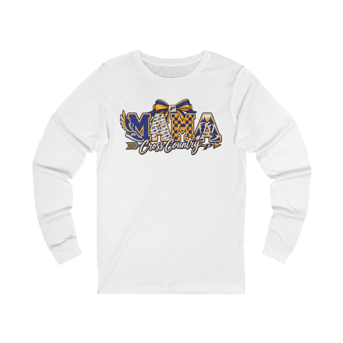 Mama Cross Country Long Sleeve Tee - Mom Runner Gift