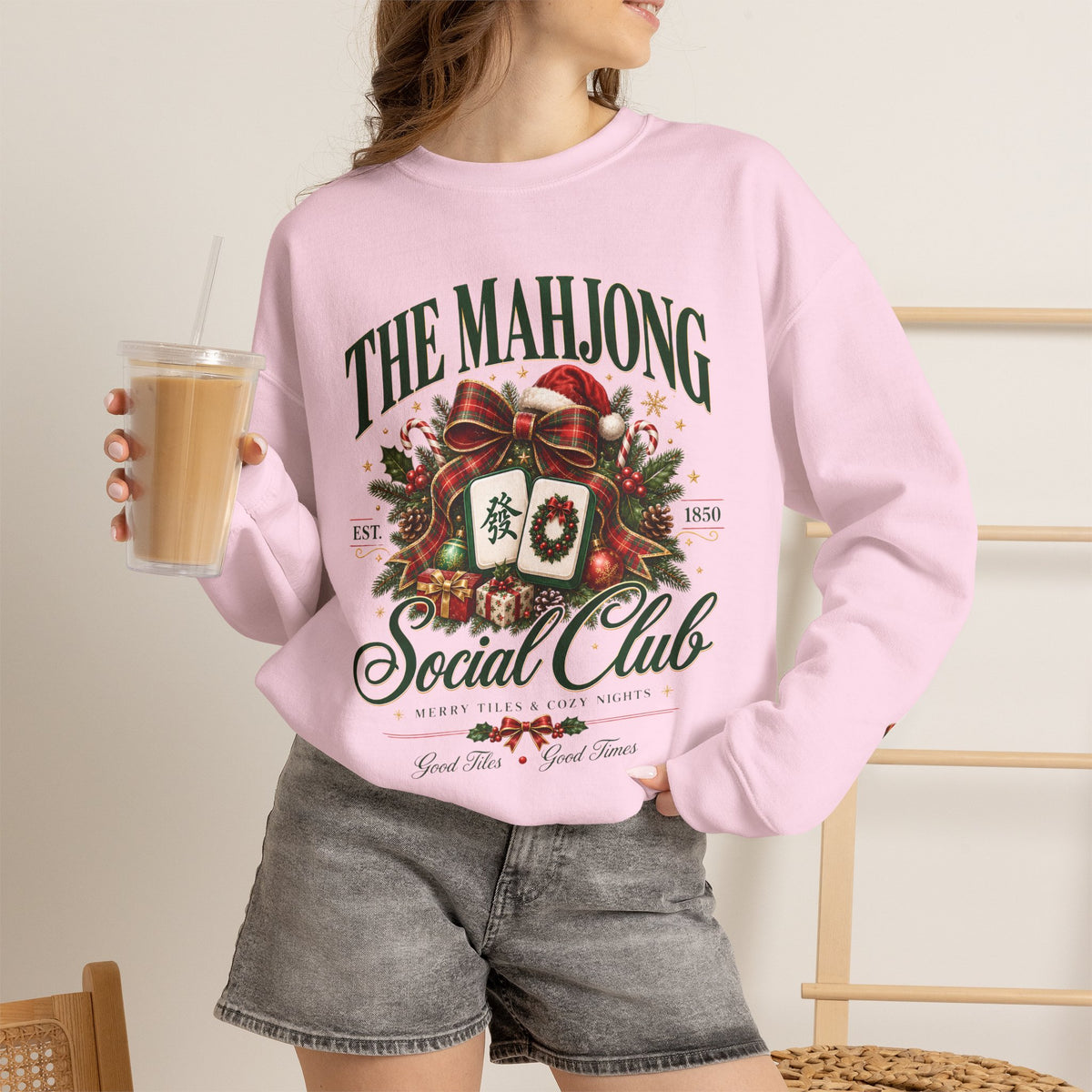 Mahjong Social Club Crewneck - CHRISTMAS