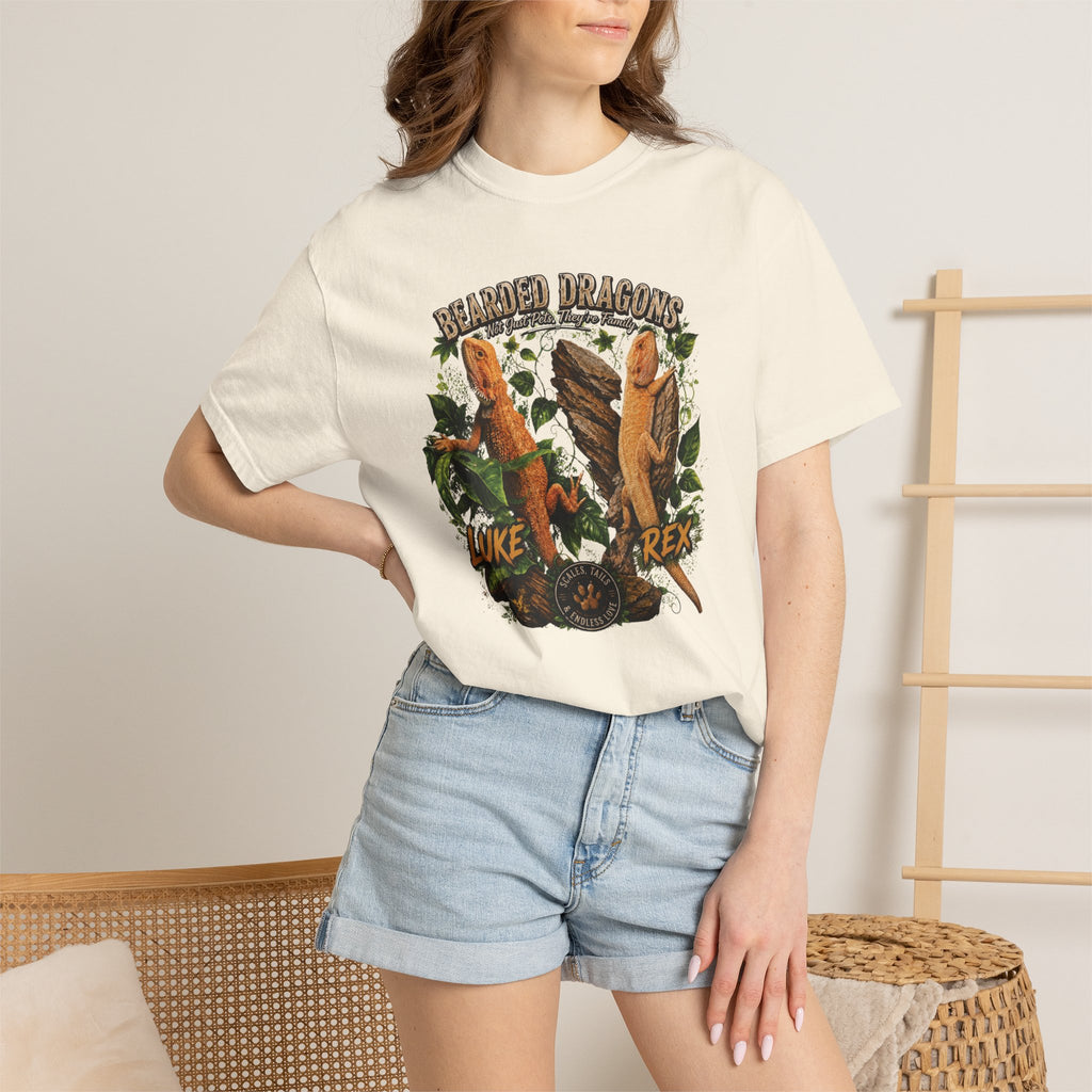 Bearded Dragons Illustration TShirt Luke Rex Reptile Lover Tee