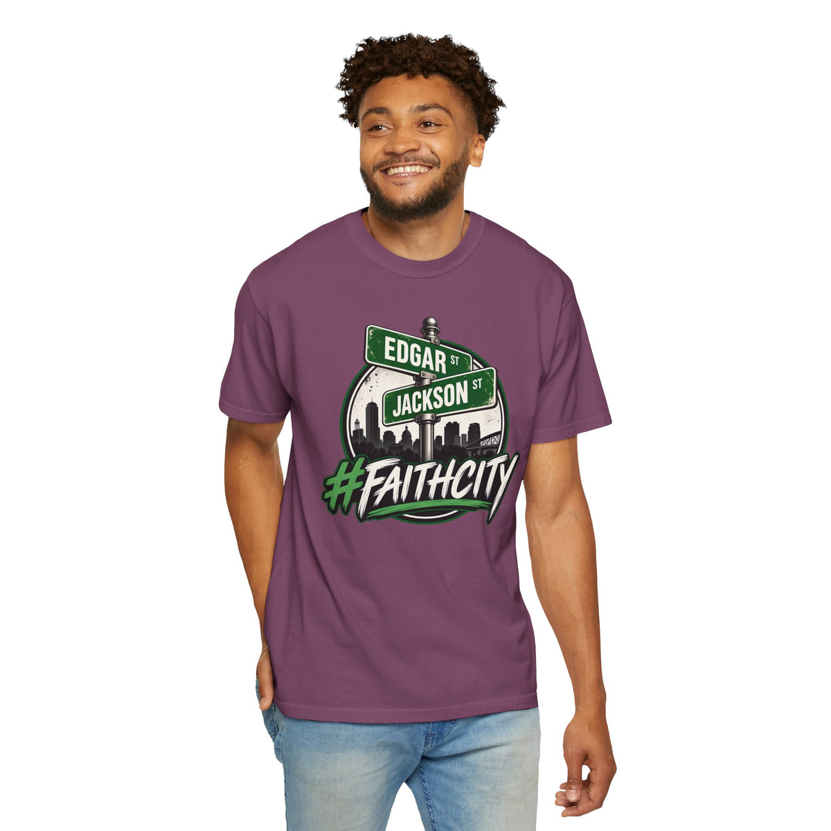 FaithCity Edgar Jackson Street Sign Skyline Tee