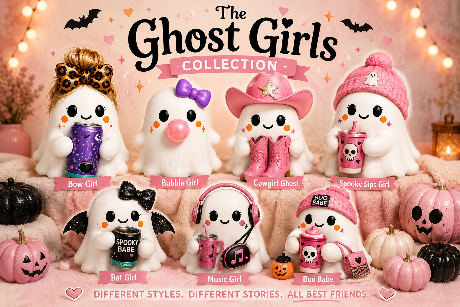 Ghost Girls Shaped Pillow | The Everyday Girls Collection