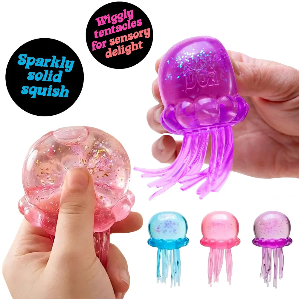 Trending Jelly Squish Duo – Jellyfish & Cube Sensory Fidgets