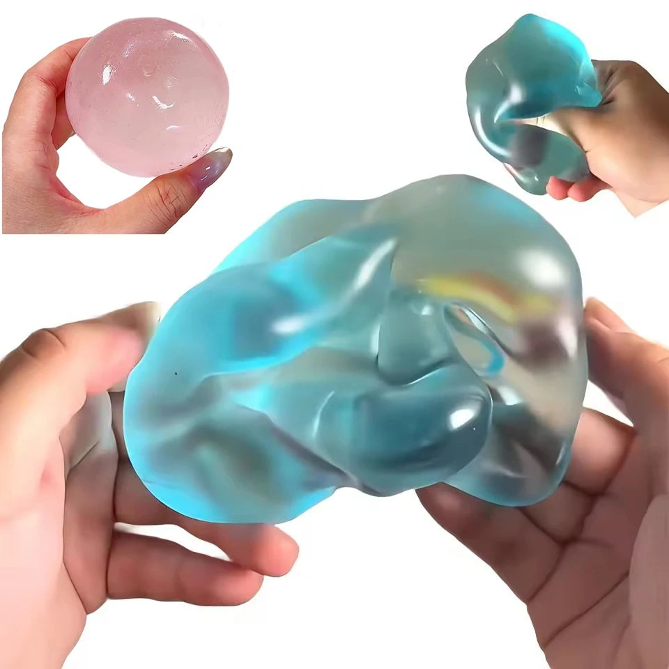 Transparent Blue Maltose Slow-Rise Sensory Squishy
