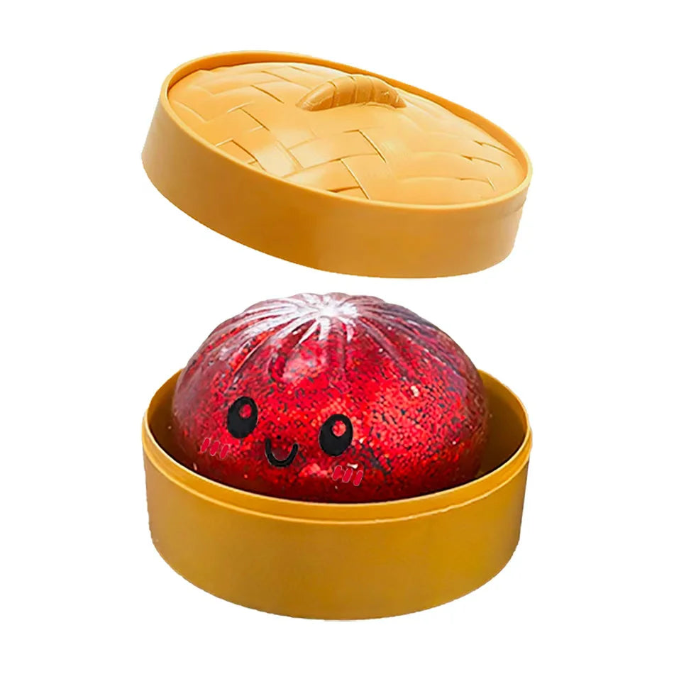 ColorfulGlitter Dumpling Glitter Dumpling Squishy with Box Dumplings Sensory Squeeze Toy for Stress Relief Toys