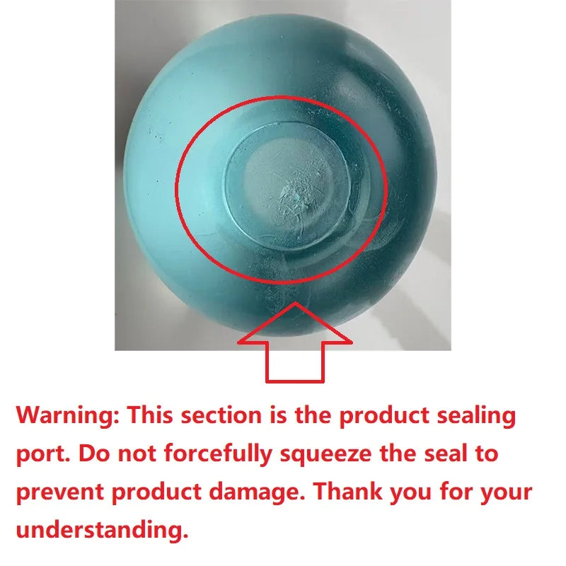 Transparent Blue Maltose Slow-Rise Sensory Squishy