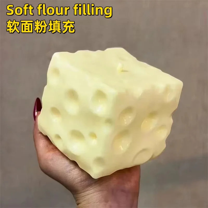 Jumbo Shapeable Cheese Cube Sensory Squish