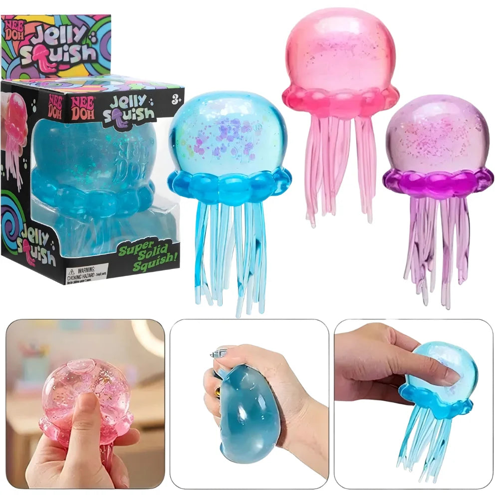 Trending Jelly Squish Duo – Jellyfish & Cube Sensory Fidgets