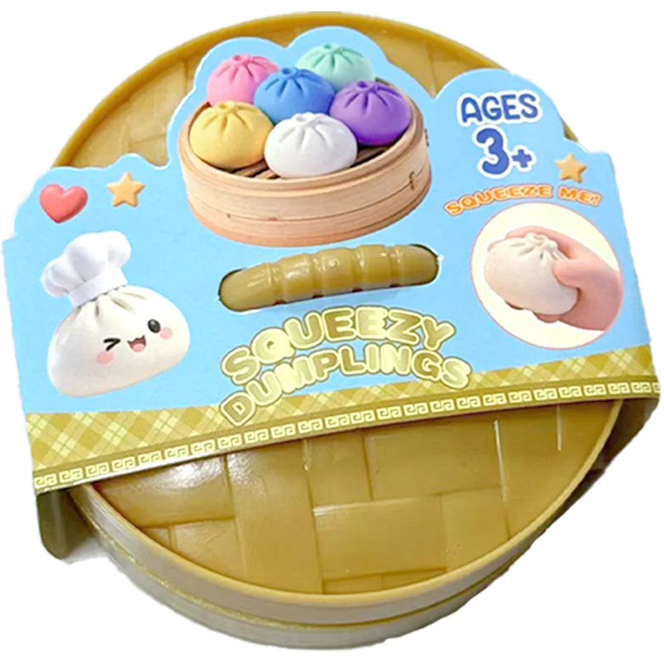 ColorfulGlitter Dumpling Glitter Dumpling Squishy with Box Dumplings Sensory Squeeze Toy for Stress Relief Toys