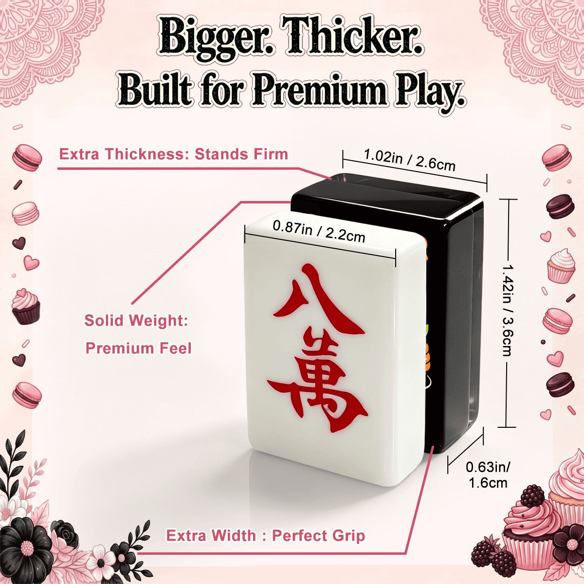 Mahjong Tiles - Witch (Pink)