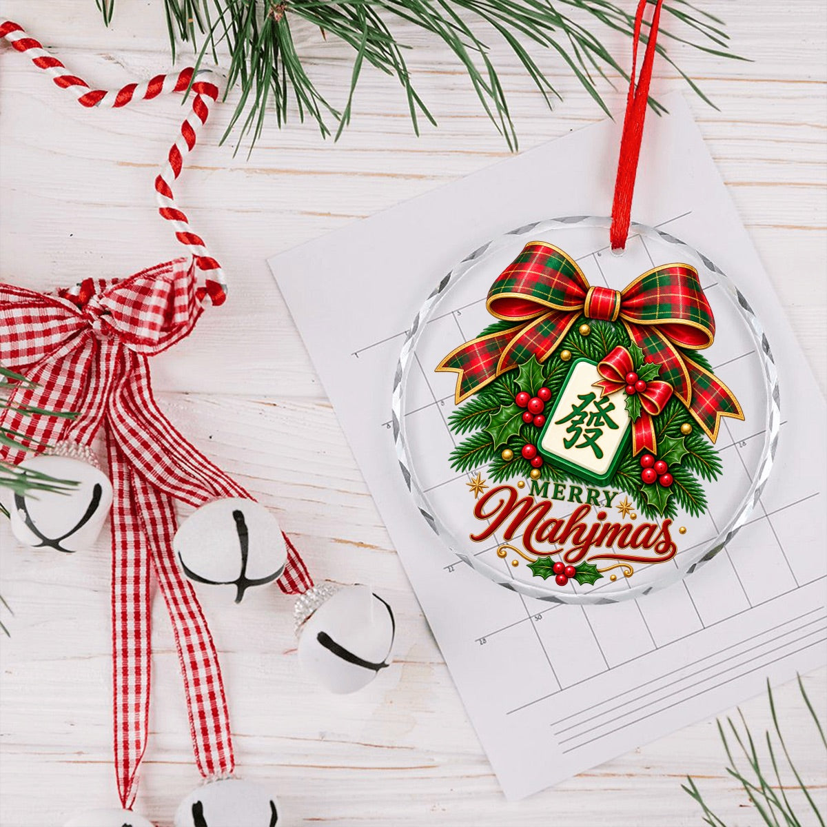 Mahjong Christmas Ornament