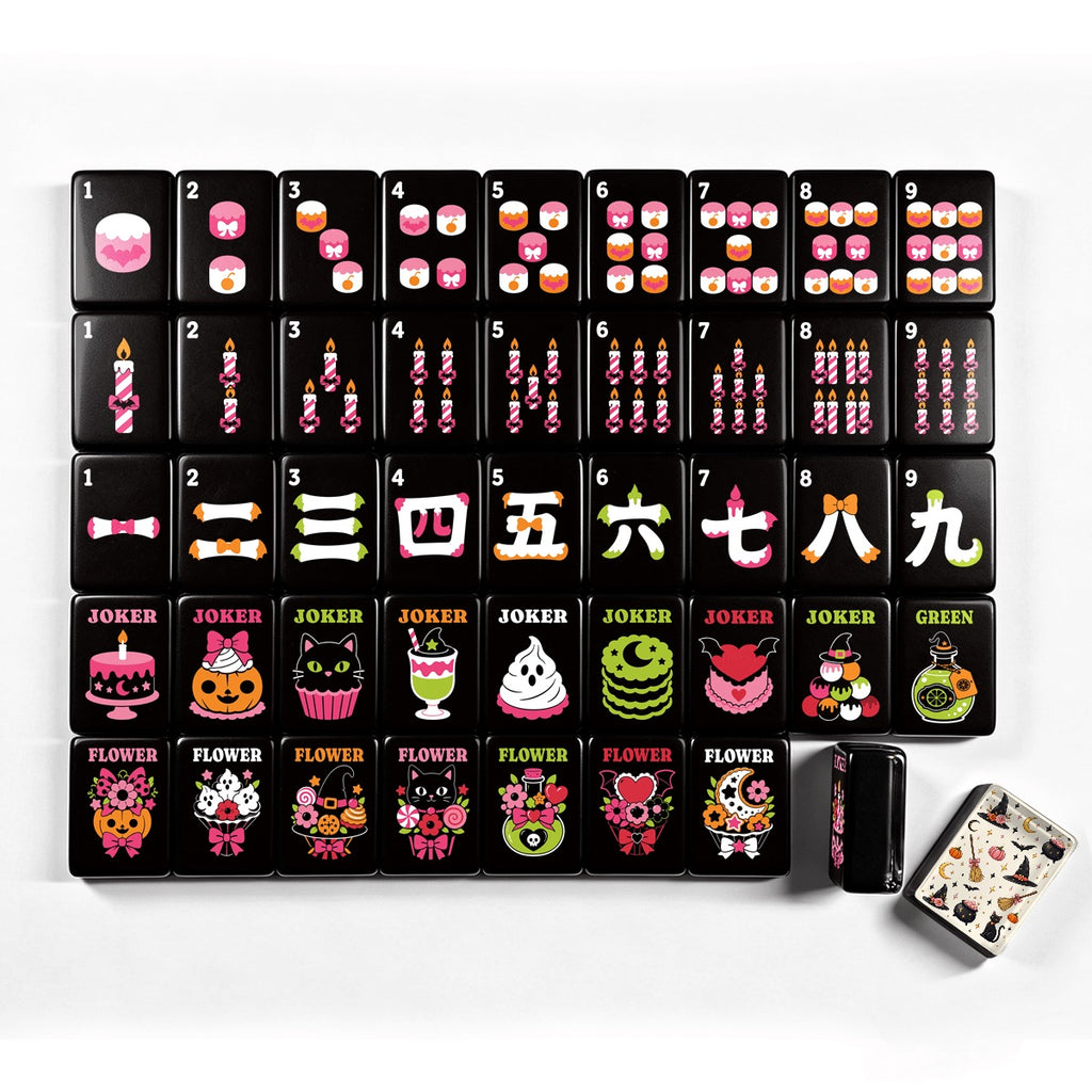 Mahjong Tiles - Witch (Pink)